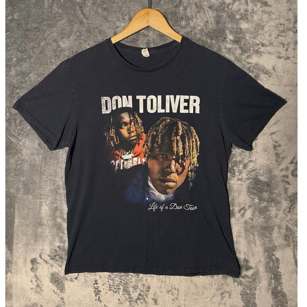 Rap Tee x Don Toliver Life Of A Don Graphic Black Size Large FOTL Hip Hop